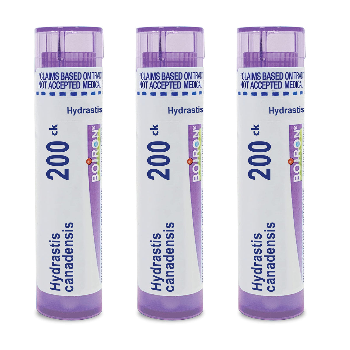 Boiron Hydrastis Canadensis pellets in a tube for portable relief