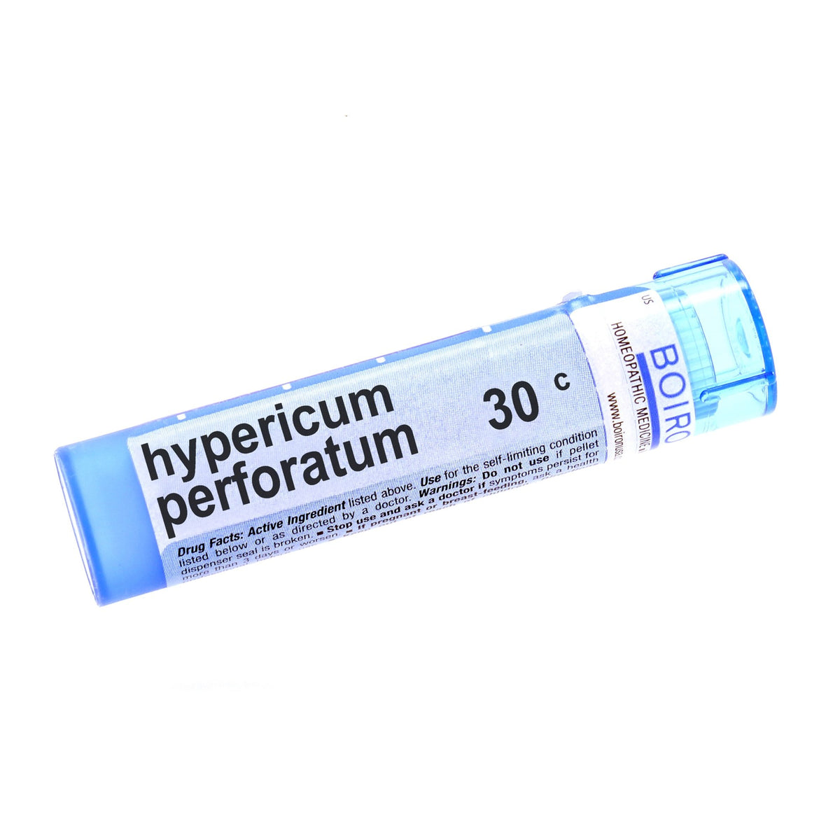 Boiron Hypericum perforatum 30C pellets in 80-count tubes for gentle natural support.