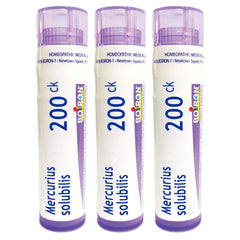 Boiron Mercurius Solubilis 200CK pack of 3 tubes for on the go throat comfort