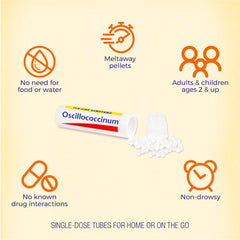 Oscillococcinum box with twelve doses for family use