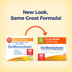 Oscillococcinum pellets dissolving under the tongue for easy use.