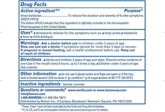 Boiron Oscillococcinum packaging highlights age 2 plus safety and ease of use.
