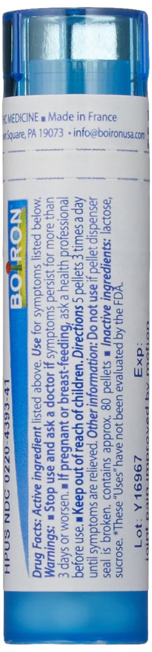 Closeup of Rhus Toxicodendron 6C pellets in tubes for easy dosing.