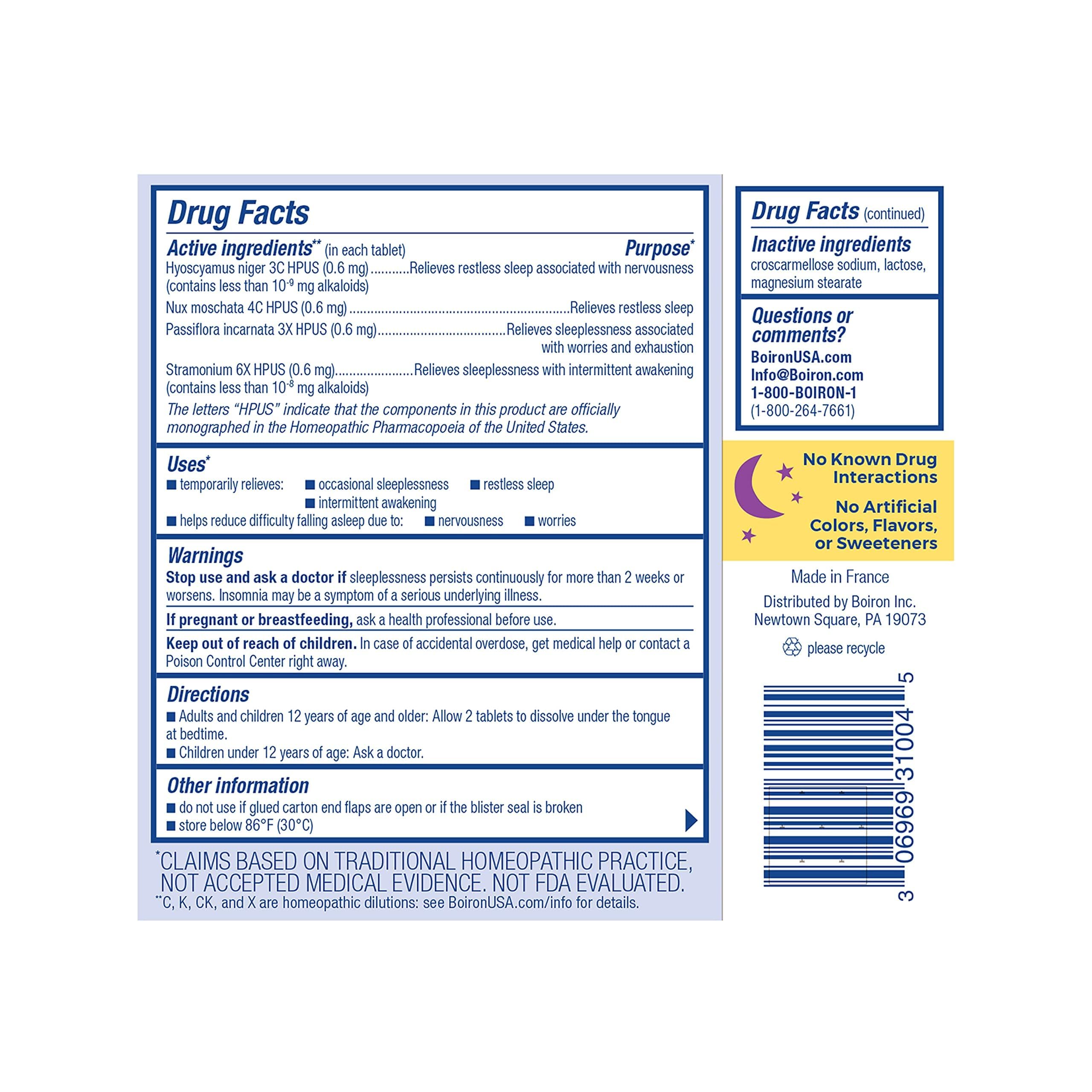 SleepCalm meltaway tablets dissolving in the mouth for convenient bedtime use.