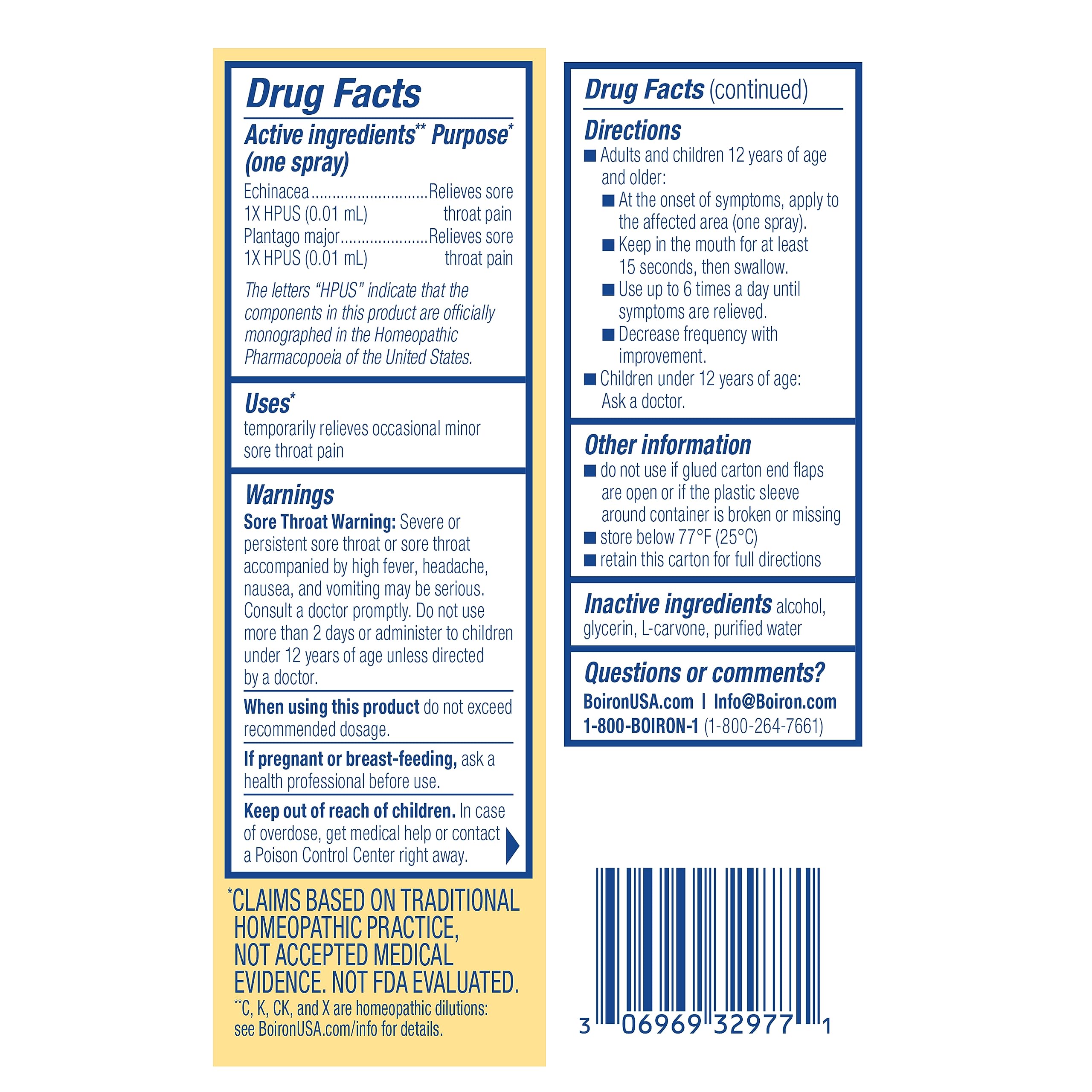 Protective cap on ThroatCalm bottle ensures hygienic dosing.