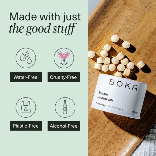 Boka hydroxyapatite tablets fluoride-free gluten-free for sensitive mouths