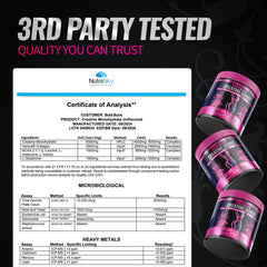 Bold Buns Creatine for Women collagen peptides visual underscores skin, hair, nails support potential.