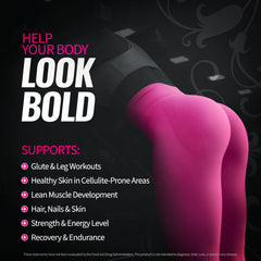 Bold Buns Creatine for Women powder dissolving cleanly aids training performance and muscle support.