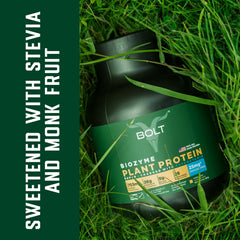 Bolt Biozyme dairy-free formula backdrop showing clean ingredients.