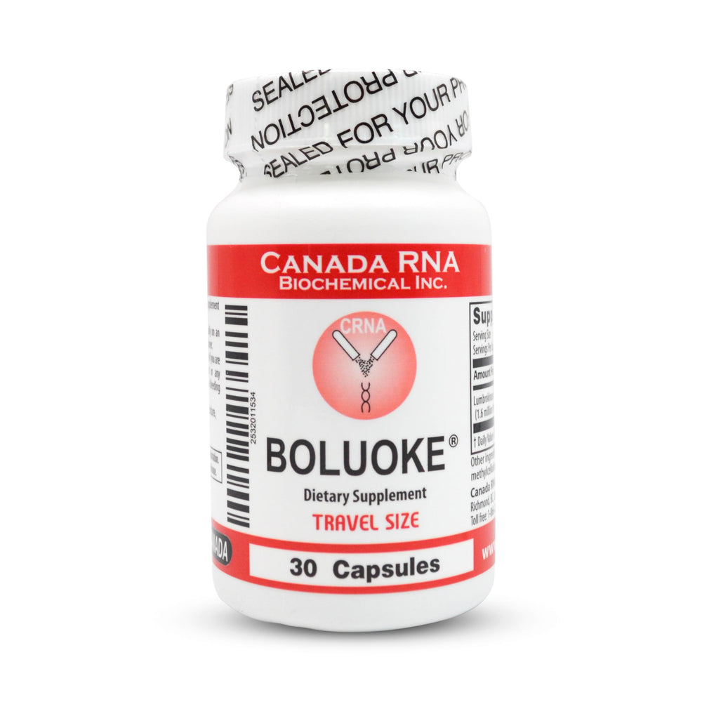 Boluoke Canada RNA capsules bottle showcasing circulatory health potential.
