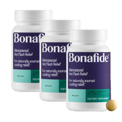 Bonafide Relizen bottle pour showing easy daily use and hot flash relief