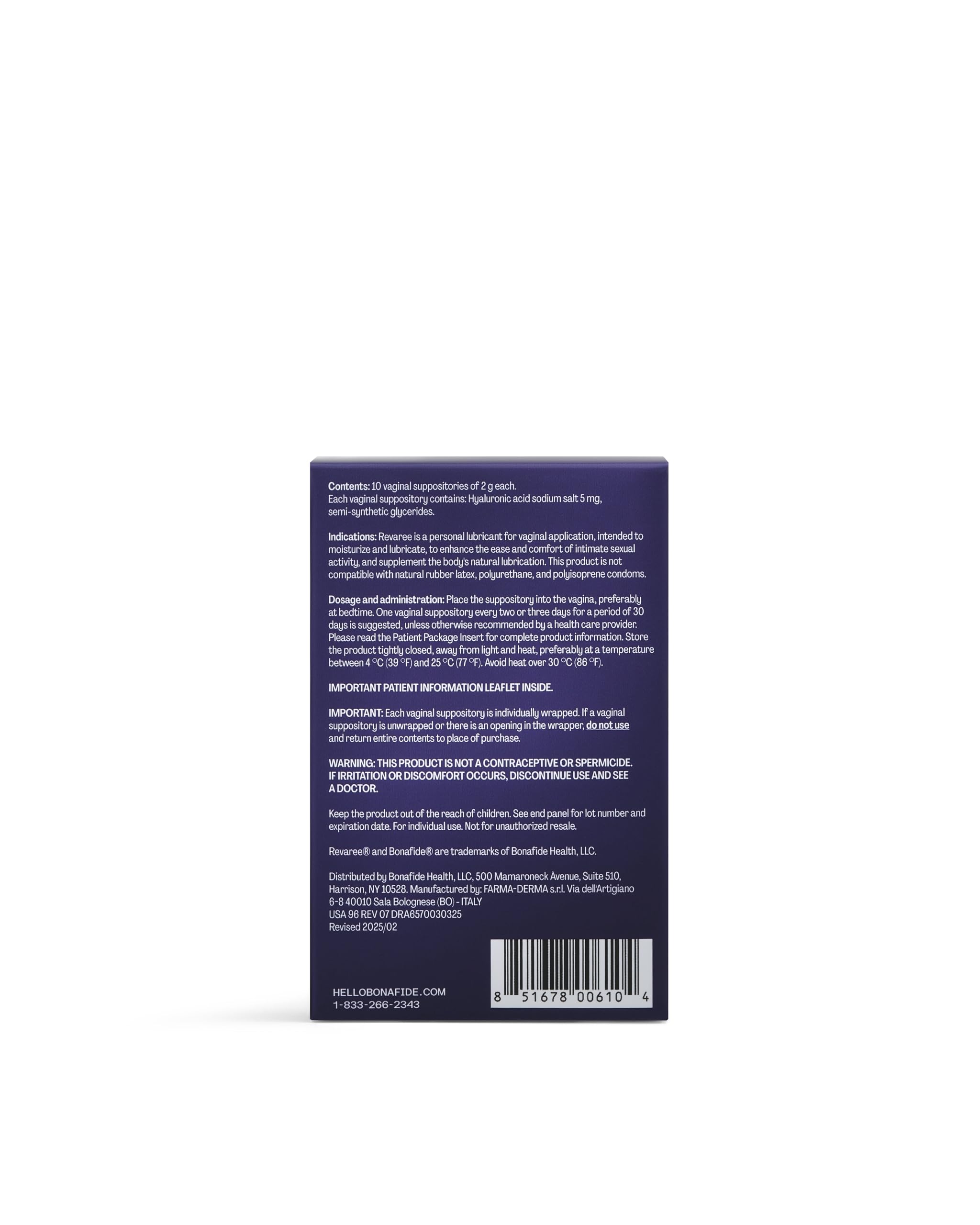 Bonafide Revaree benefits card highlighting hormone-free relief options