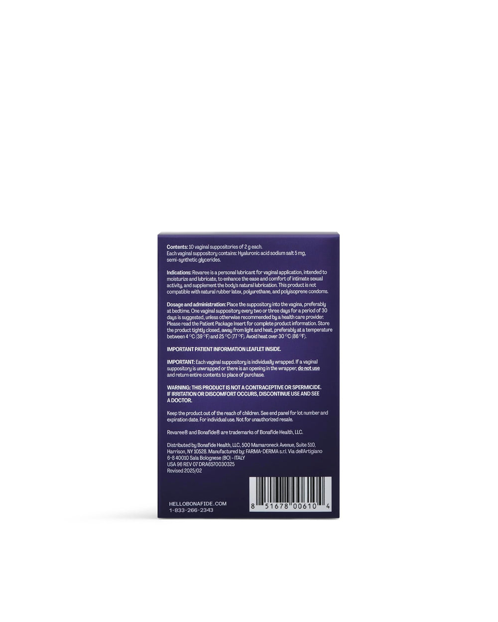 Bonafide Revaree benefits card highlighting hormone-free relief options