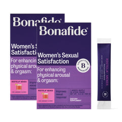 Bonafide Ristela Mixes bottle label showing hormone-free formula for arousal support