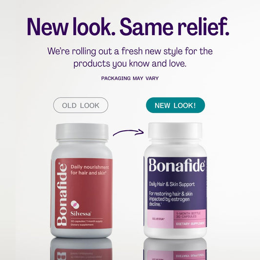 Bonafide Silvessa hair serum bottle delivering topical nourishment for healthier-looking hair.