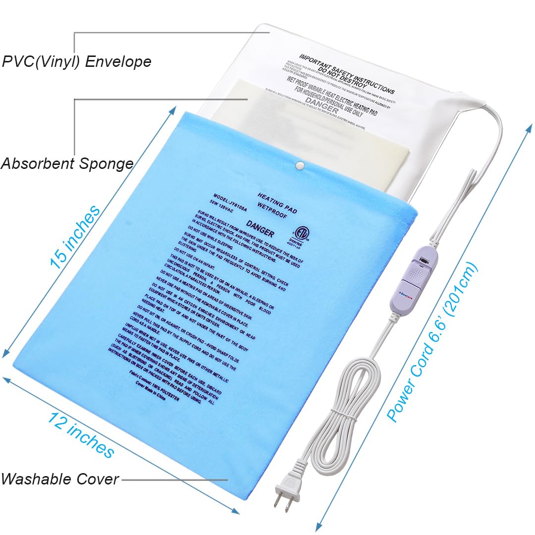Portable 12x15 Boncare heating pad suitable for home or travel