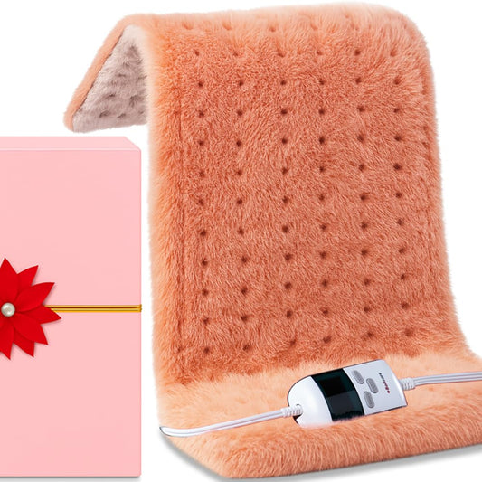Boncare Ultra Plush XL heating pad cover provides wide back warmth for soothing sore muscles