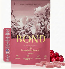 BOND 4-in-1 probiotic bottle front view for daily balance