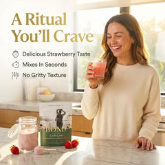 Bond Cycle Care strawberry-flavor glass invites a pleasant daily routine.