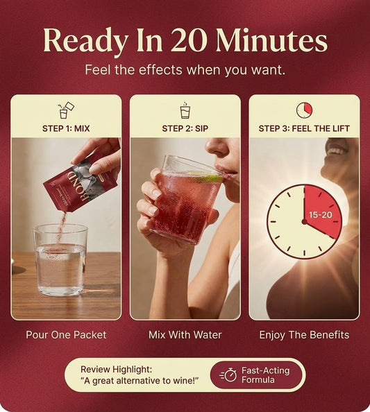 BOND Libido Booster bottle beside a glass showing the pomegranate-infused beverage