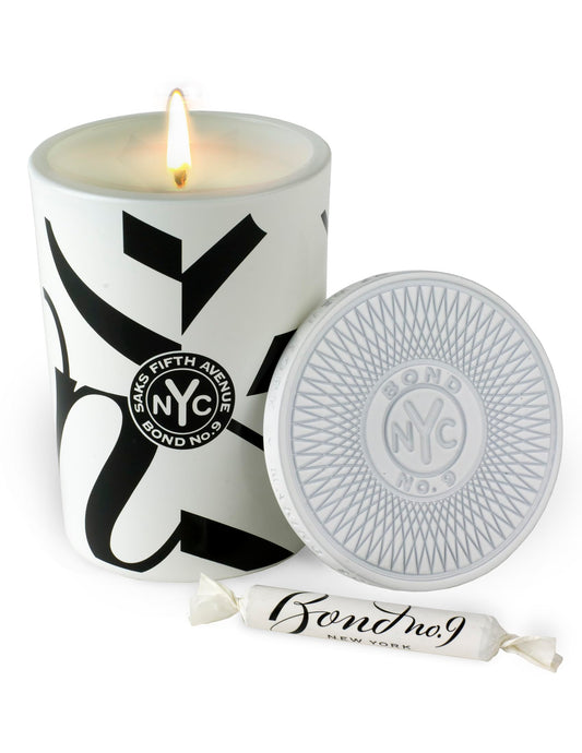 Bond No. 9 Saks Fifth Avenue for Her scented candle packaging showing luxury branding.