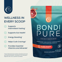 Bondi Pure Blood Orange bottle pour for quick mixing on the go