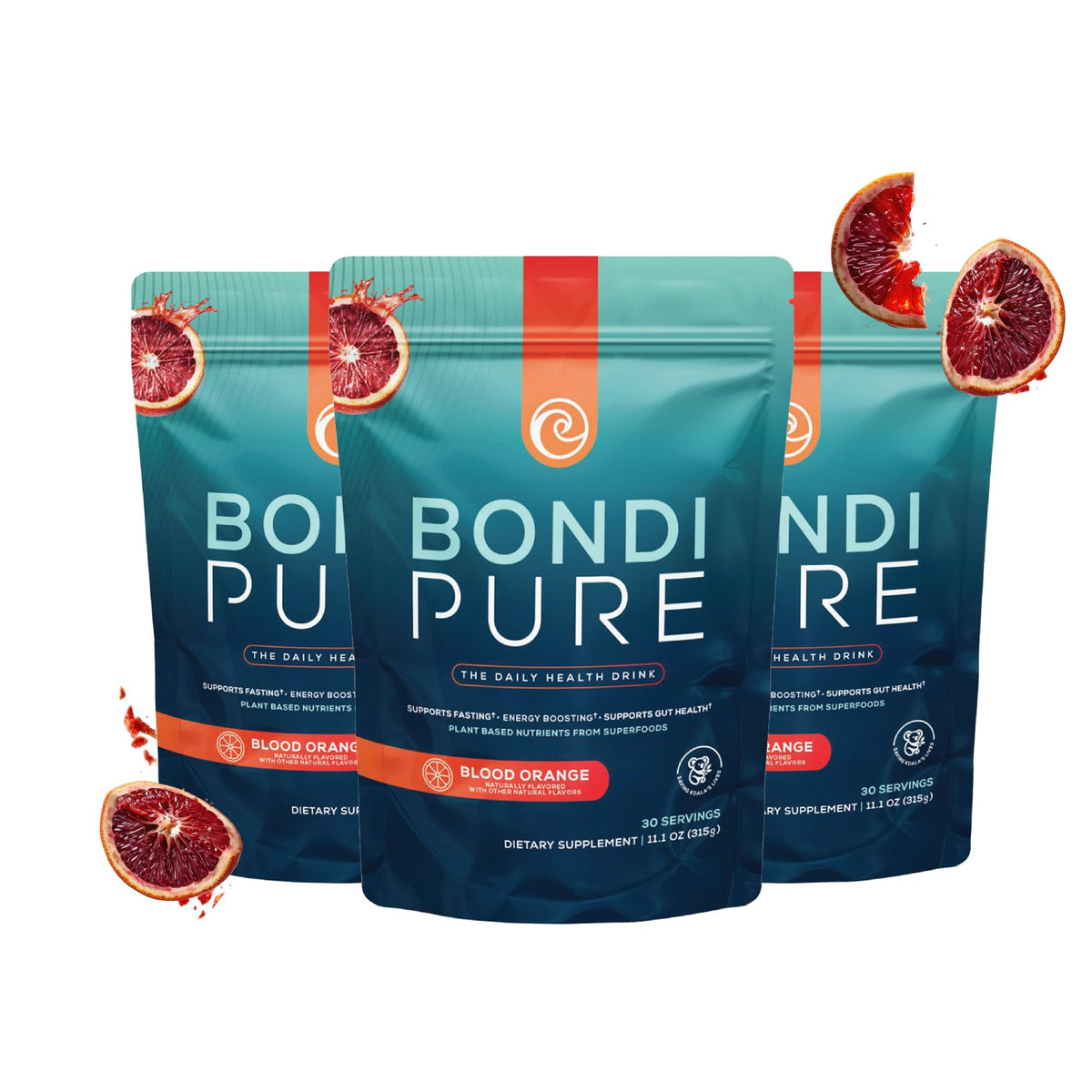 Bondi Pure Blood Orange pack shot highlighting convenient daily hydration