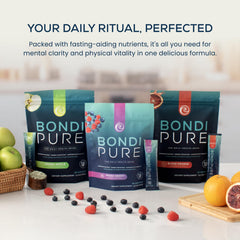 Bondi Pure Green Apple 3-Pack ready-to-mix beverage, low-calorie daily energy.