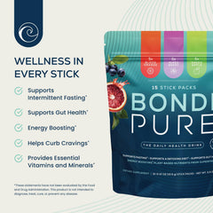 Bondi Pure green apple stick pack close-up showing flavor option