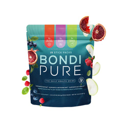 Bondi Pure variety stick pack front view for easy daily detox on the go