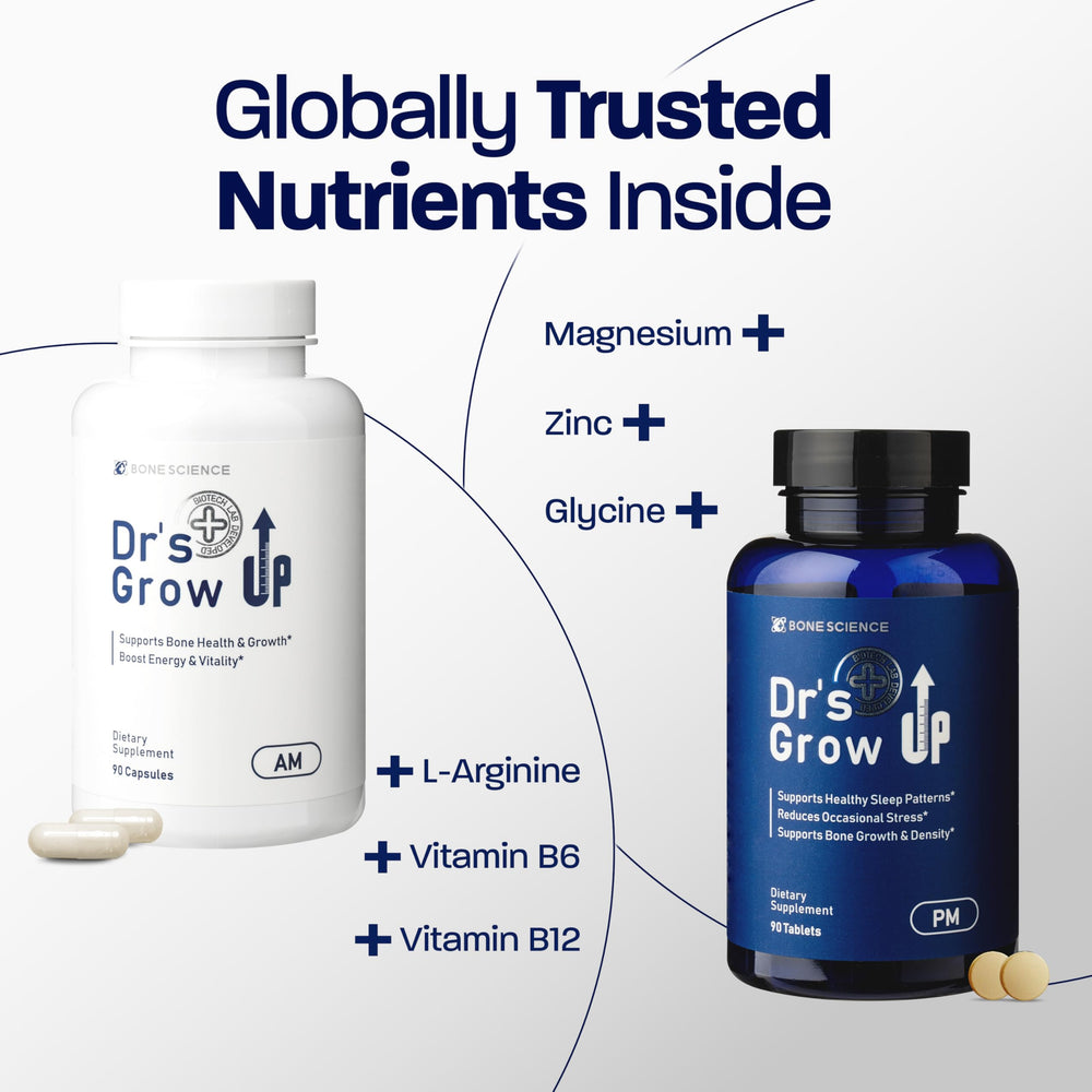 Vitamin D3 and MK-7 icons beside PM bottle.
