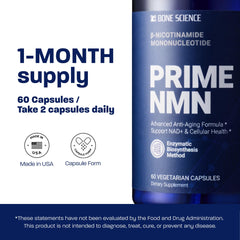 BONE SCIENCE vegan non-GMO formulation label.