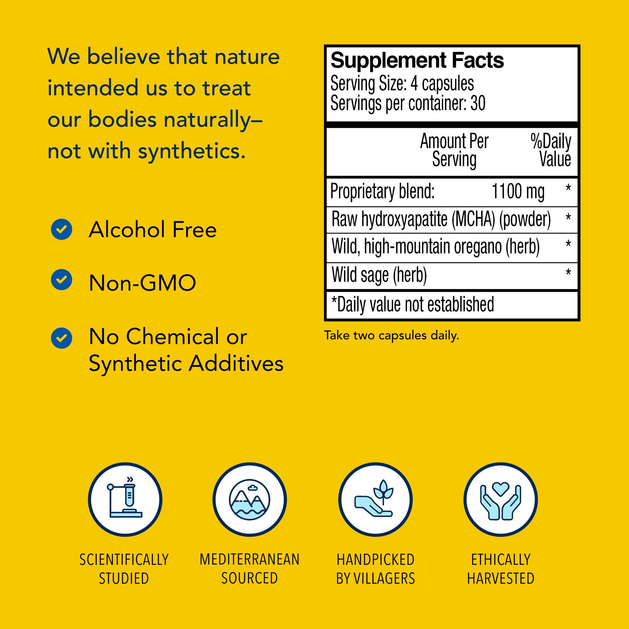 BoneActiv ingredients list emphasizing whole-food formula without additives