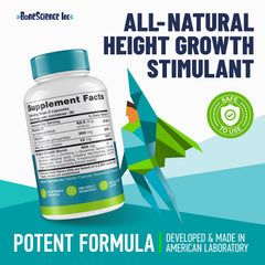 BoneScience Height Growth Maximizer pack featuring USA-made quality seal.