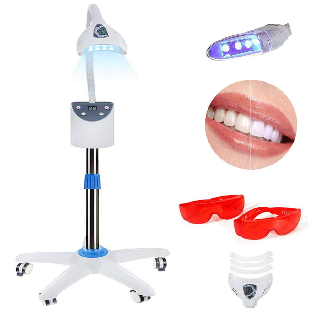 BONEW bleaching light lamp in action; supports whitening sessions