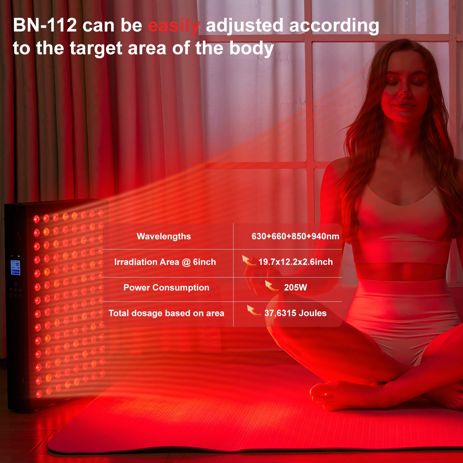 BONLIBRO red light panel in-home setup for convenient daily sessions