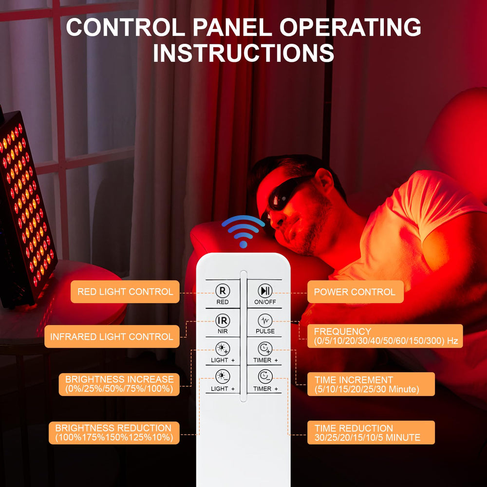 BONLIBRO red light panel remote timer shows easy session scheduling