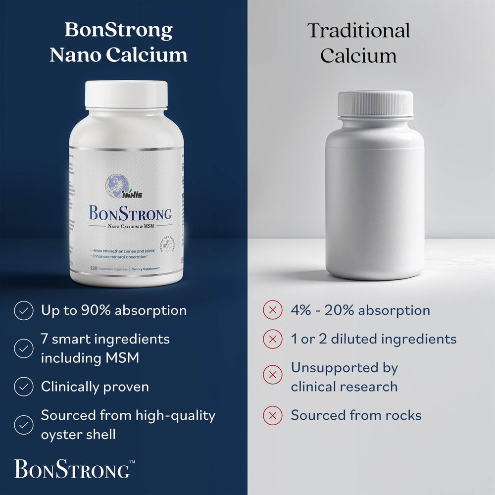 BonStrong Nano Calcium lifestyle shot suggesting active adults can fit daily use.