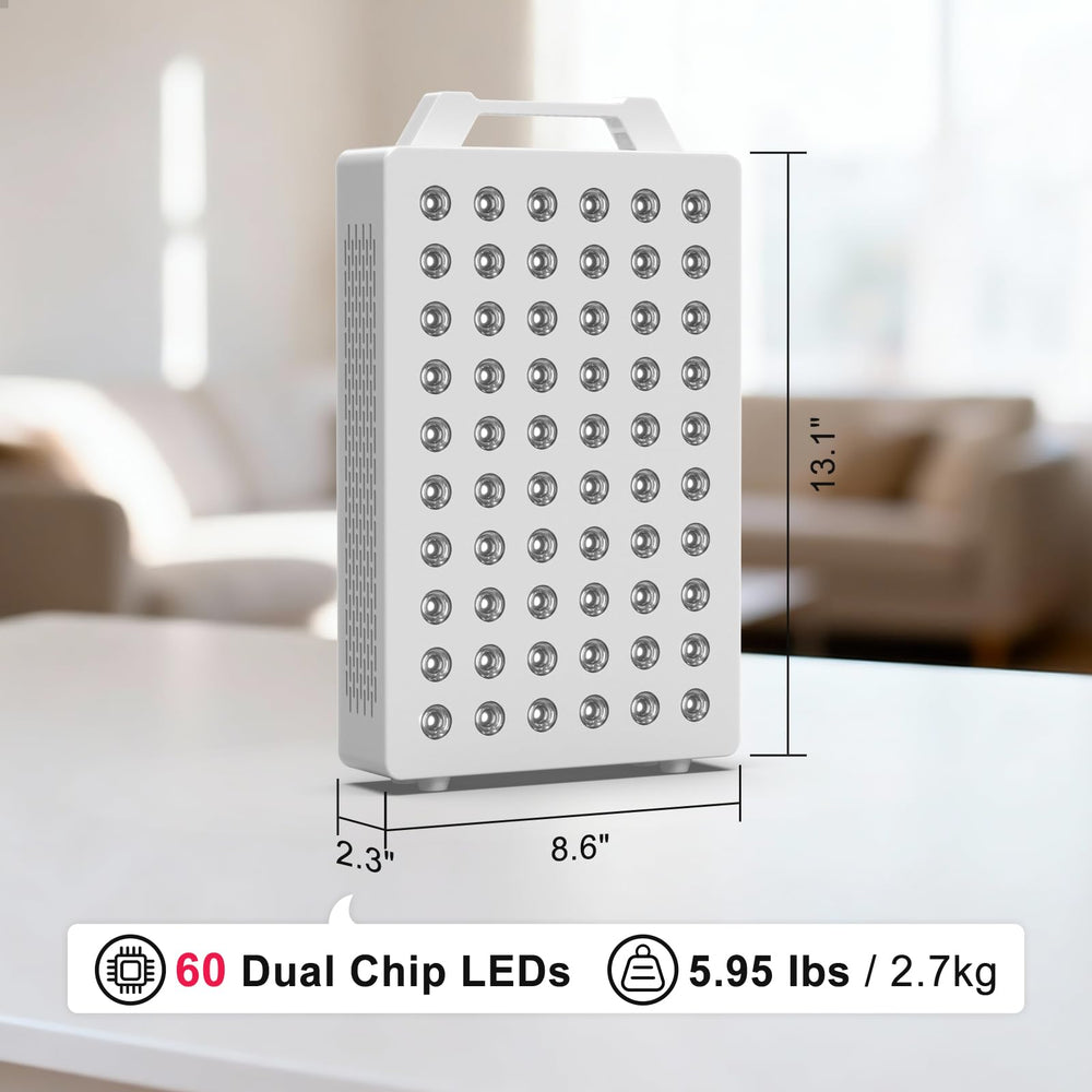 BONTANNY BO-300 face close-up showing wavelengths designed for skin-friendly light therapy.