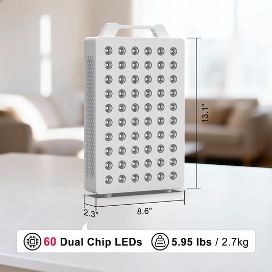 BONTANNY BO-300 face close-up showing wavelengths designed for skin-friendly light therapy.