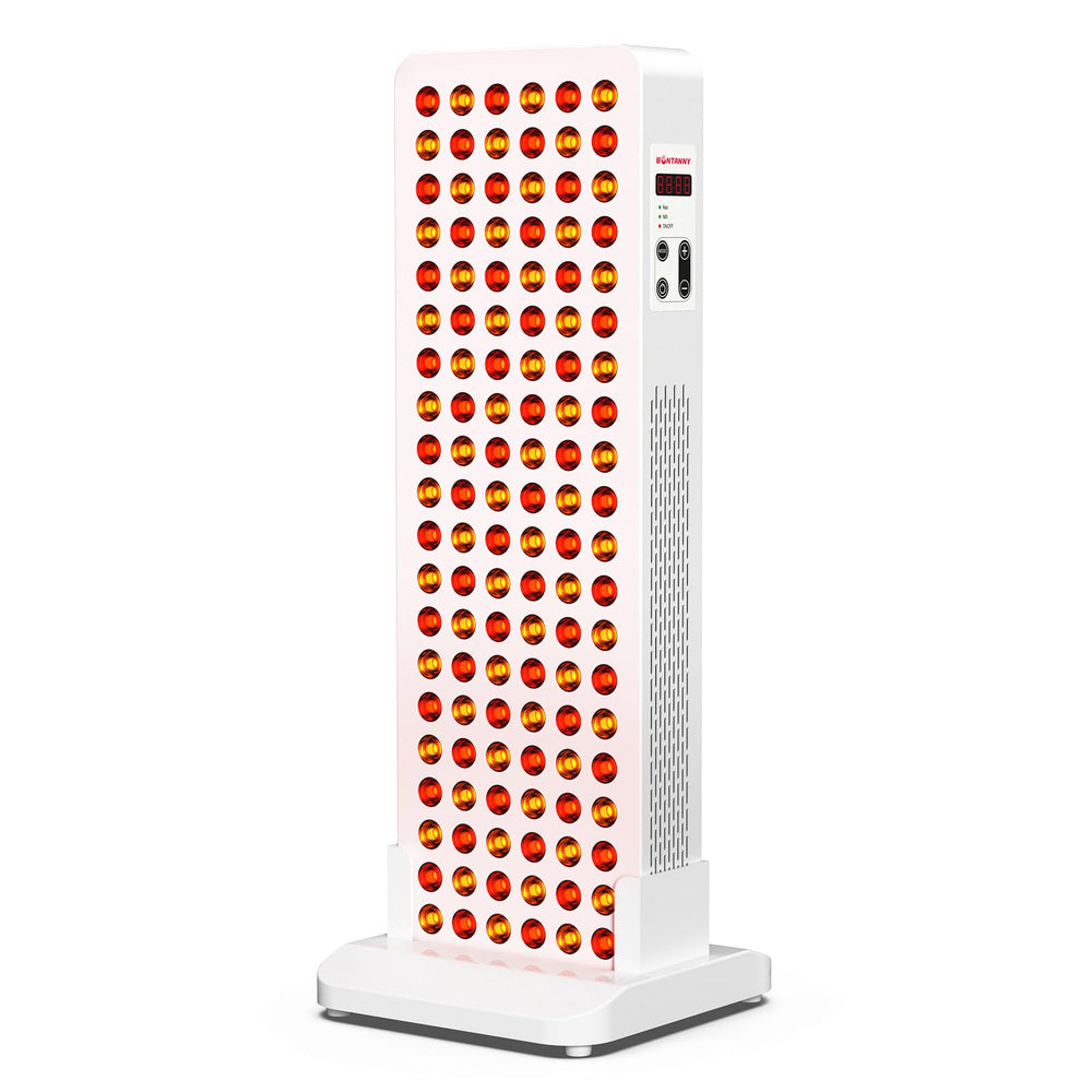 Bontanny BO-600 base setup demonstrates stable, hands-free red light therapy at home.