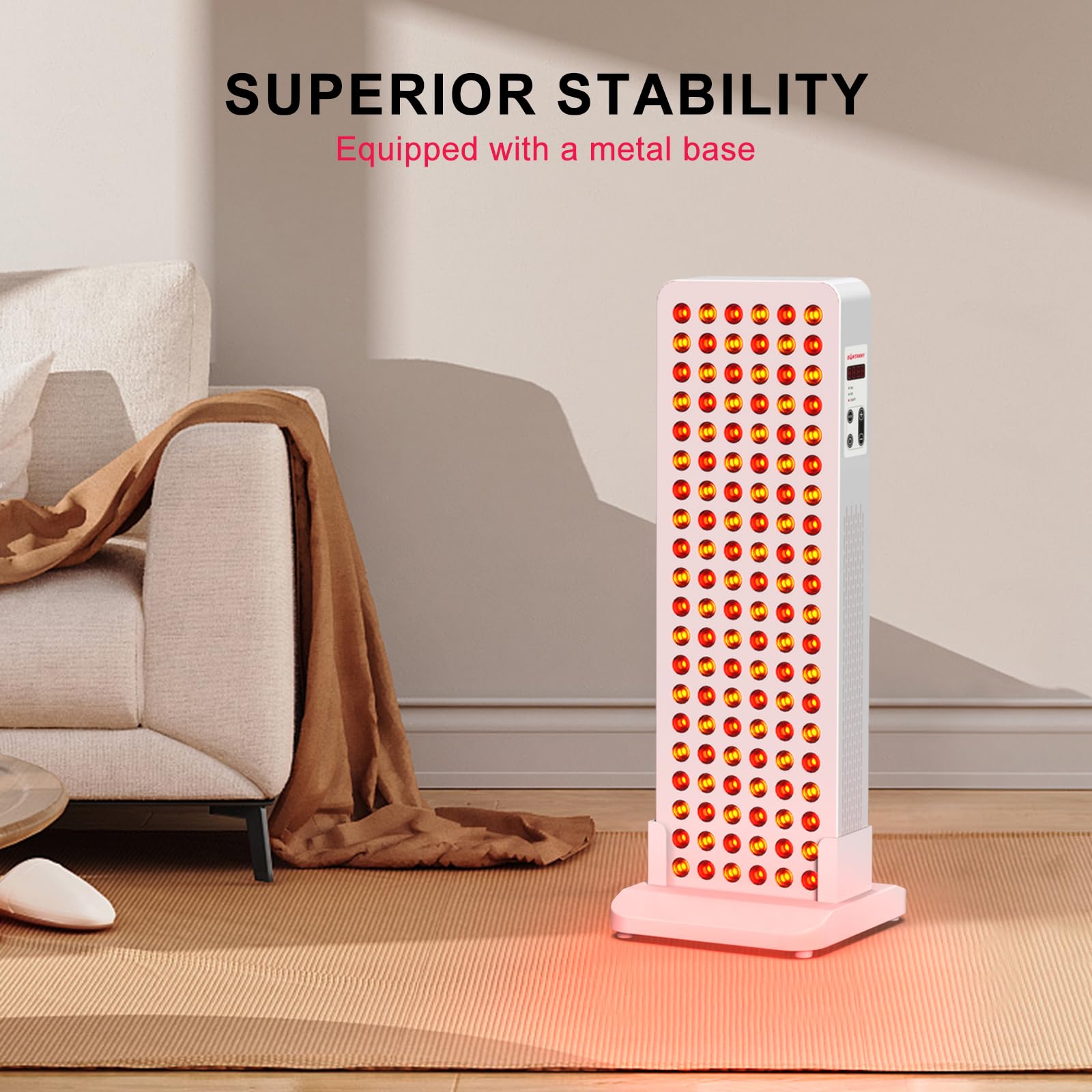 Bontanny BO-600 LED array delivers wide, deep coverage for efficient treatment.