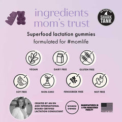 Boobie Bears standup pouch for on-the-go lactation nutrition.
