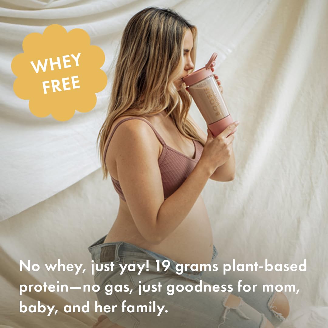 Boobie Body Vanilla Cookie nutrition label highlights organic, vegan, zero sugar.