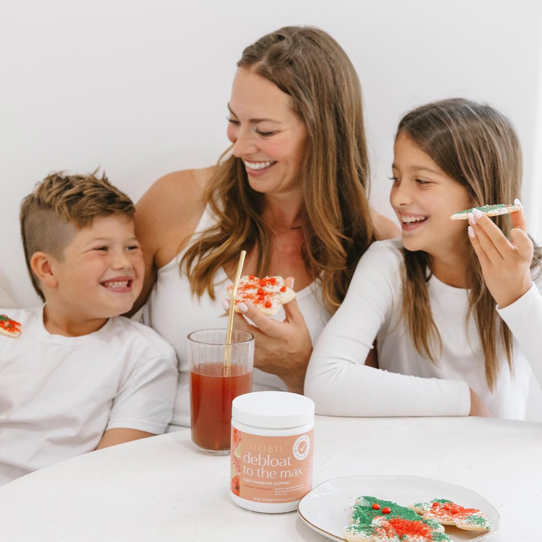 Boobie Debloat to the Max gluten-free formula emphasizes mom-friendly, sugar-free wellness.