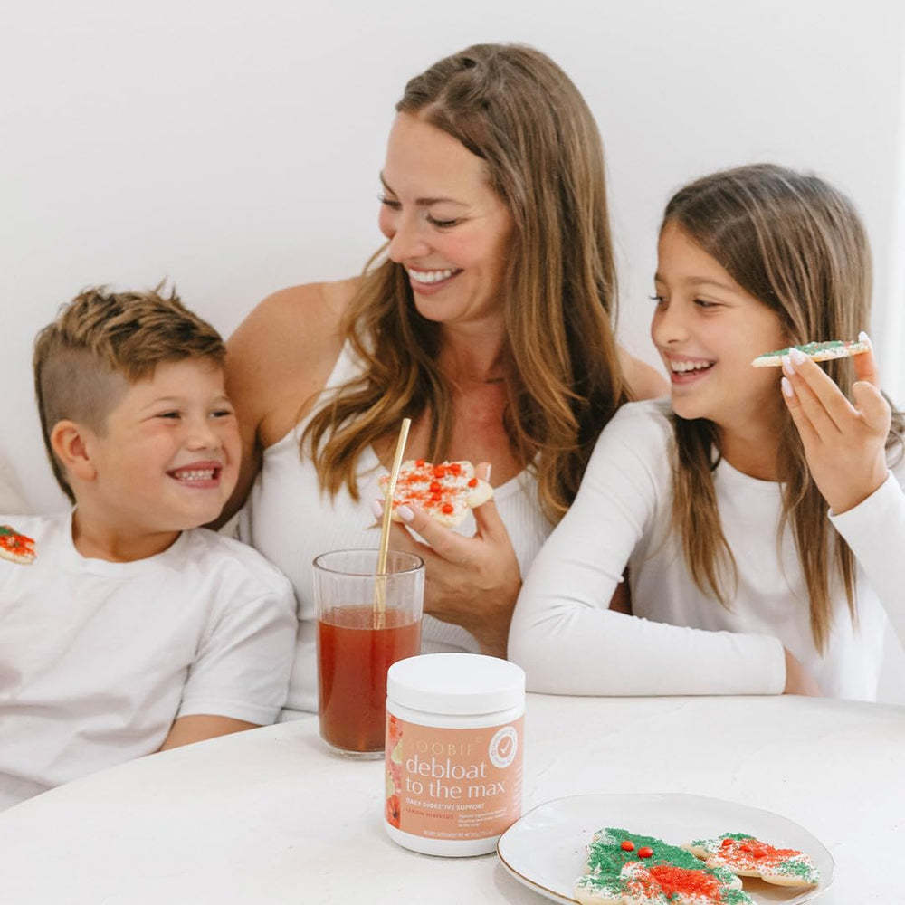 Boobie Debloat to the Max gluten-free formula emphasizes mom-friendly, sugar-free wellness.