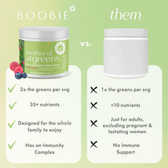 Boobie Brands measuring spoon on table with powder for simple daily servings
