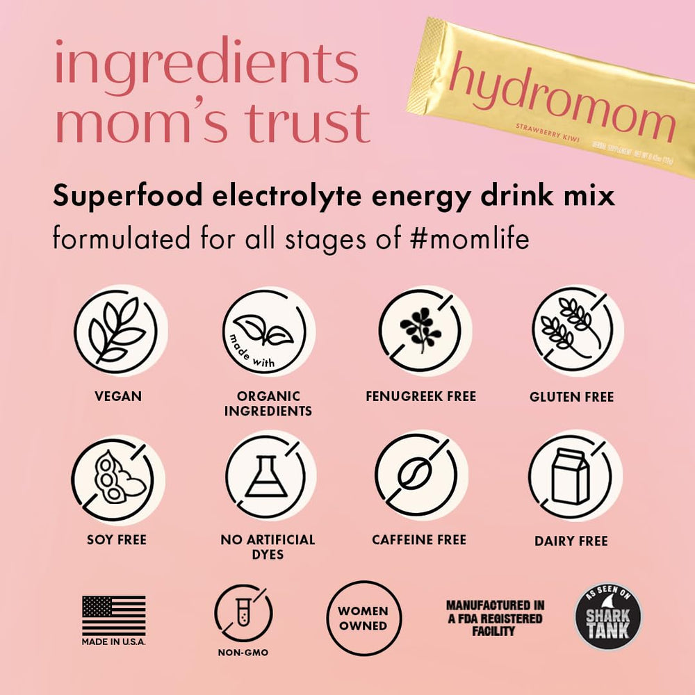 Boobie Hydromom supports lactation hydration with a refreshing taste