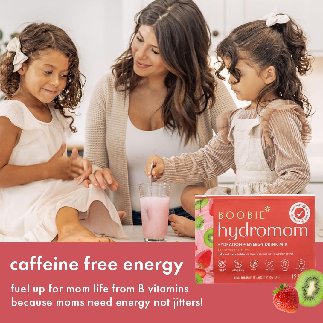 Boobie Hydromom supports hydration during pregnancy with fruity flavor