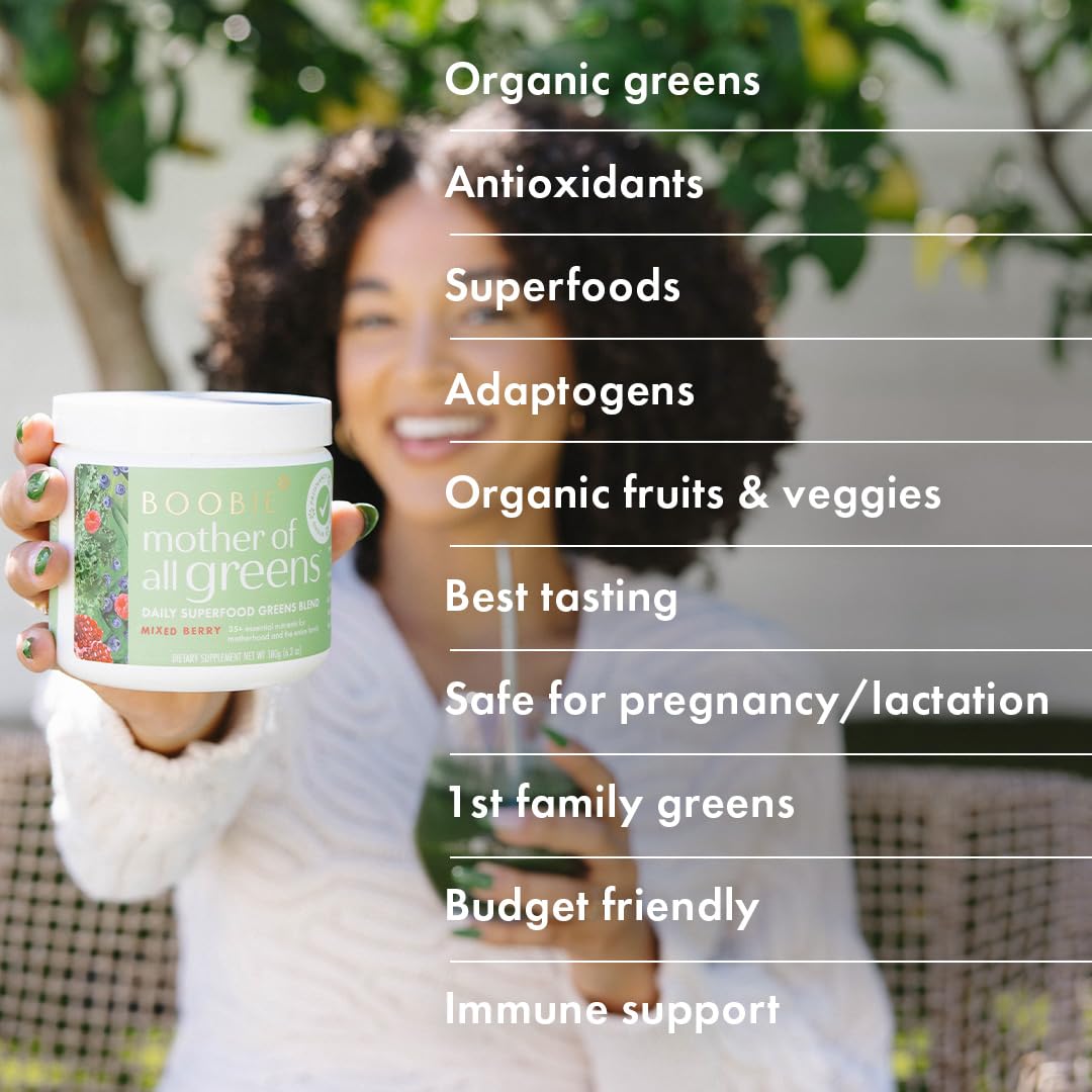 Boobie Mother of All Greens daily ritual with family setting